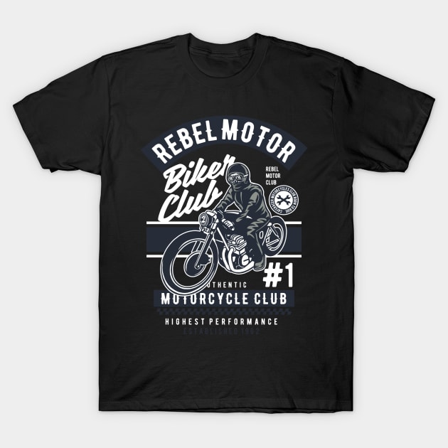 Rebel Motor Club, Vintage Retro Classic T-Shirt by CoApparel